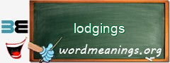 WordMeaning blackboard for lodgings